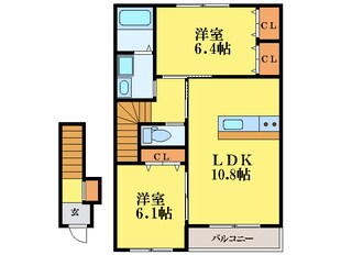 グランド正門前 徒歩8分 2階の物件間取画像